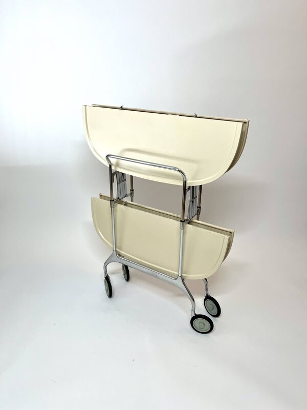 Chariot de bar pliable Vintage Kartell Gastone par Antonio Citterio, années 1980, Italie