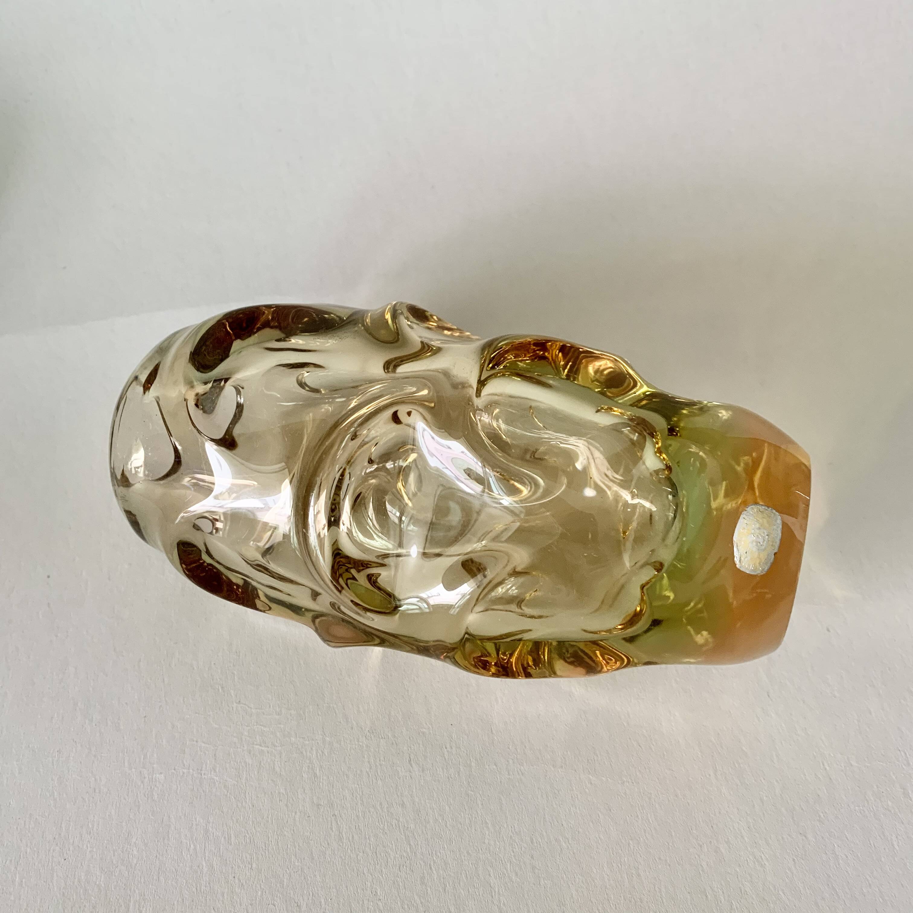 Vintage Czech Glass Vase by Jan Beranek for Skrdlovice, 1960s