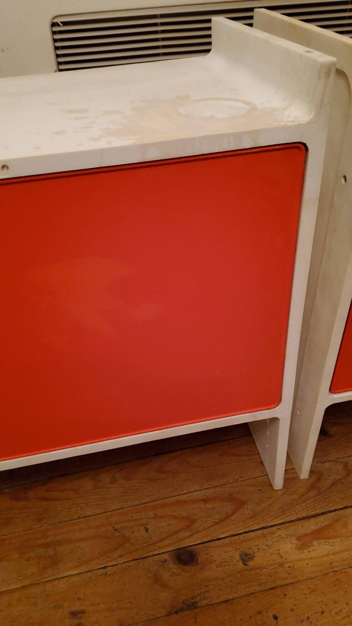 Set of 2 storage elements by E. Fermigier mobilier de France publisher 1970