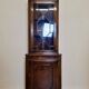 Pretty English mahogany corner bookcase