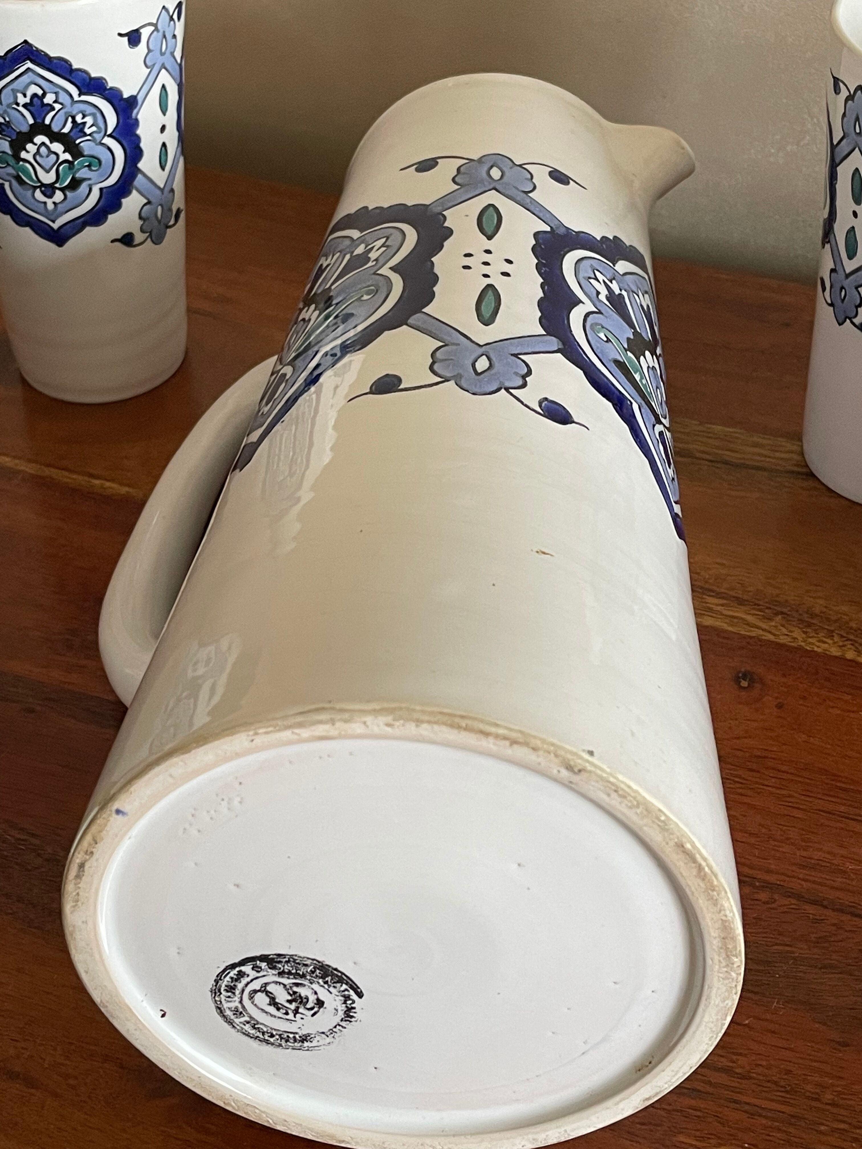 Broc et verre artisanat Tunisien