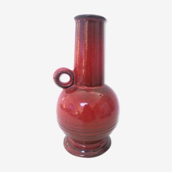 Red Keramik vase 1970