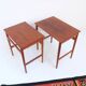 Mid-century side tables and nesting tables, in Wegner Tuck teak, Danish style.