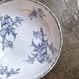 Clairefontaine - Léon Graves ironstone salad bowl, "Goldfinches" service, late 19th century