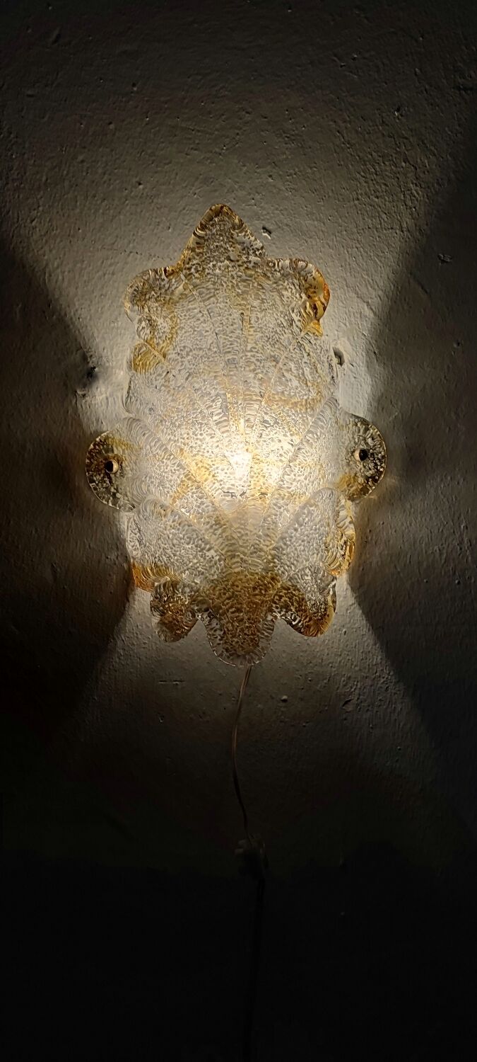Murano glass wall light. Italy, 1960s.