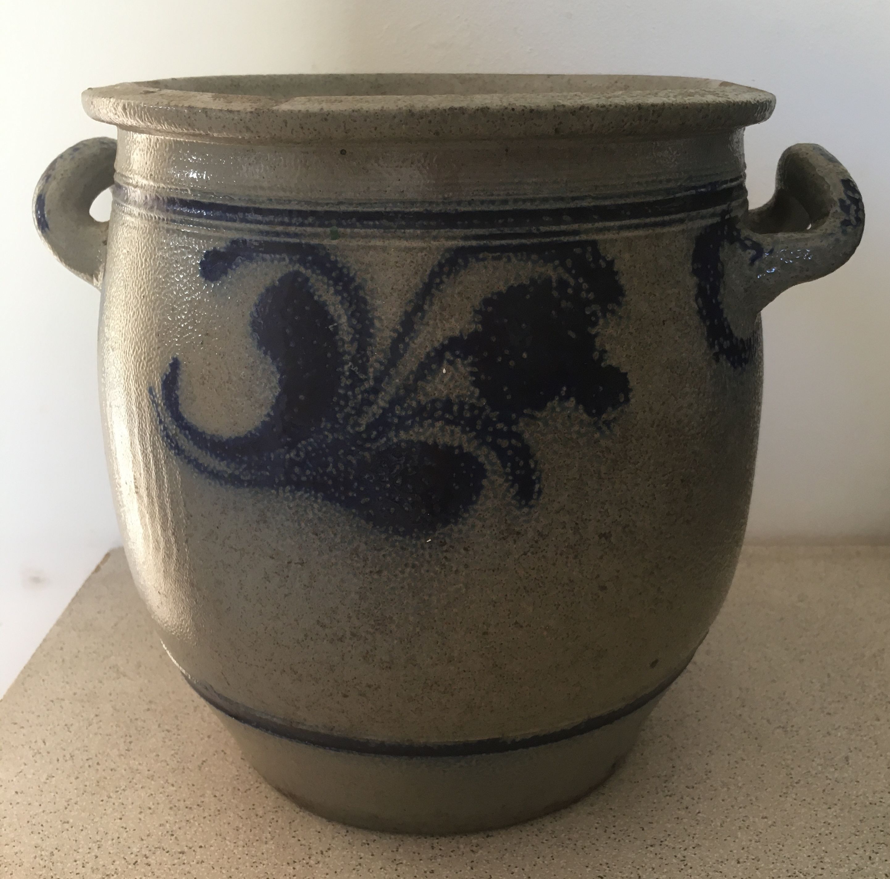 Varnished Alsace stoneware pot