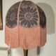 Bronze lamp 1930 crochet lampshade