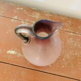 Ensemble de 4 verres à pied et 1 carafe en pâte de verre