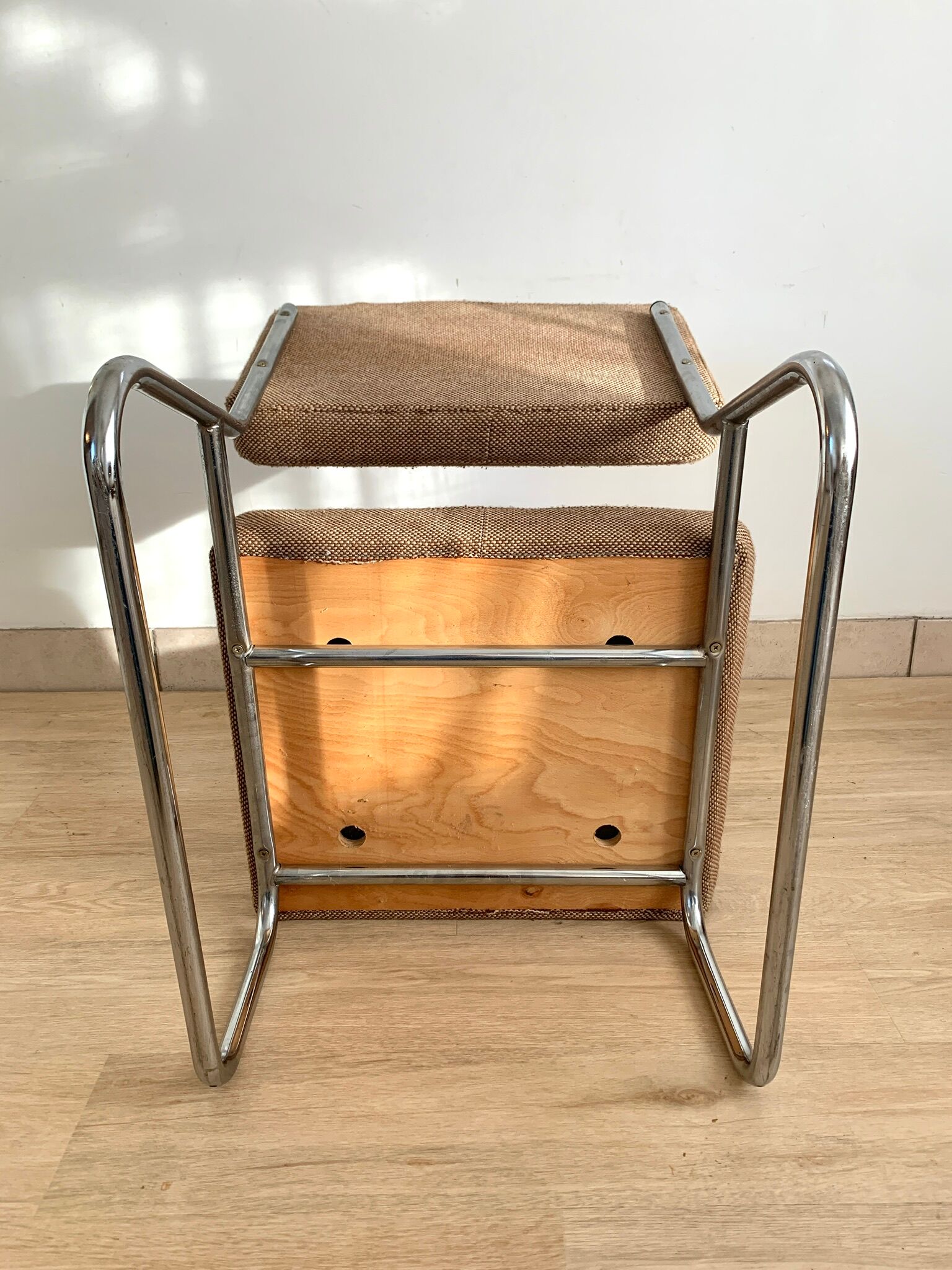 70s chrome and wool heater