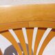 fauteuil tournant bois et cannage, vintage
