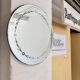 Miroir rond vintage sans cadre avec biseau