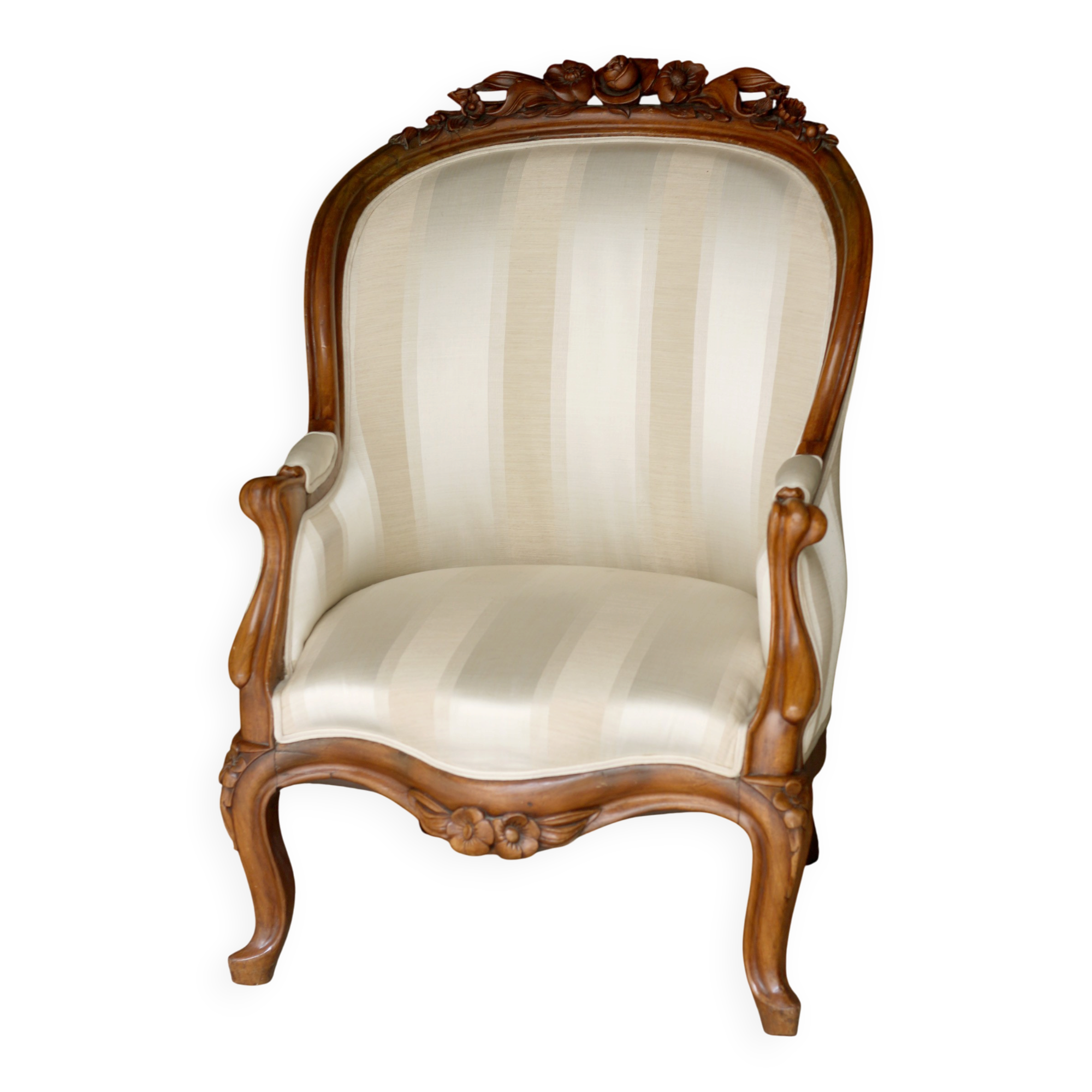 Home / Impressive Victorian mahogany armchair (19th century).