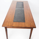 Coffee table in rosewood and black slate of Danish design, 1960s