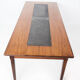 Coffee table in rosewood and black slate of Danish design, 1960s