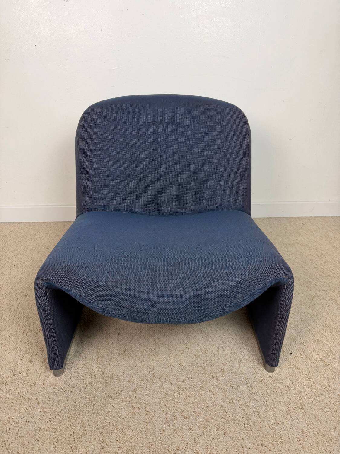 Alky armchair in blue fabric by Giancarlo Piretti for Anonima Castelli
