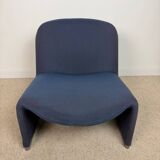 Alky armchair in blue fabric by Giancarlo Piretti for Anonima Castelli