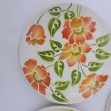 9 earthenware dessert plates Moulin des loups orchies model Ontario diam 20 cm