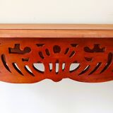 Console rectangulaire en tek et décor sculpté