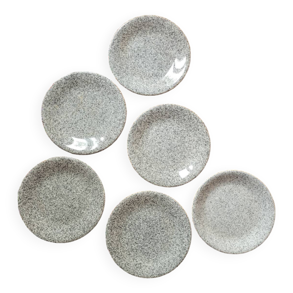 Lot de 6 assiettes à dessert Ceramica Dalia Italy