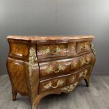 Curved chest of drawers in Louis XV style, early 20th century