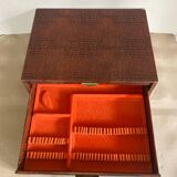 1960s cutlery box with Croco-style coating