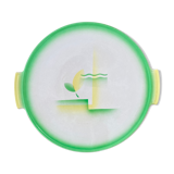 Dish in faience villeroy & boch green and yellow