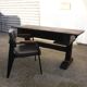 Solid oak desk, eighteenth century, France