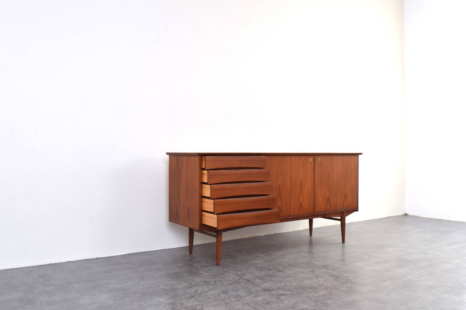 Teak enfilade from the mid-century by Frederik Kayser, 1960s.