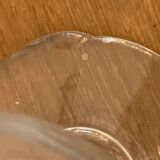 8 old red wine glasses with blown and bubbled glass walk