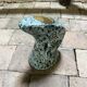 Turquoise glazed ceramic vase or pitcher – vintage brutalist style