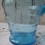 Art deco pitcher in blue glass