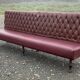 1930s bistro bench in faux leather