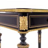Stylish opening table, Napoleon style console, France.