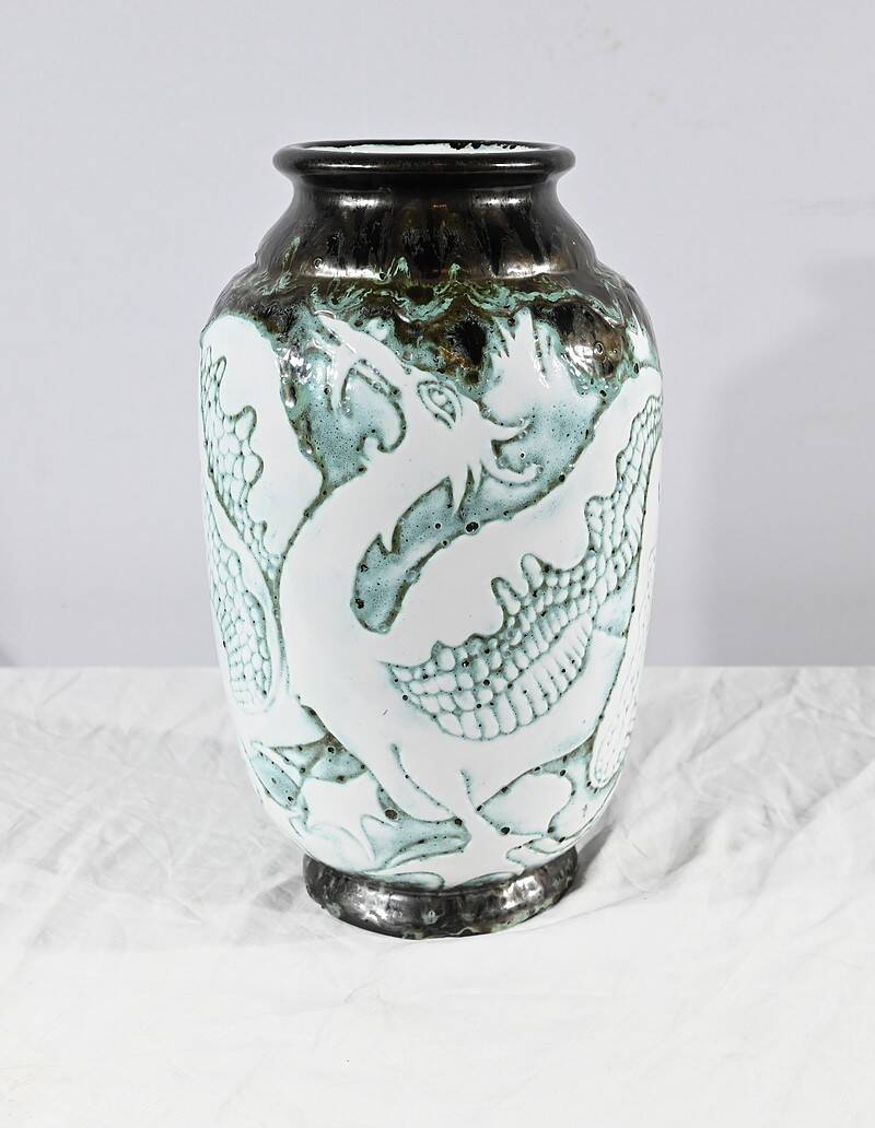 “Les Pélicans” vase, signed L. Alaurant – 1950