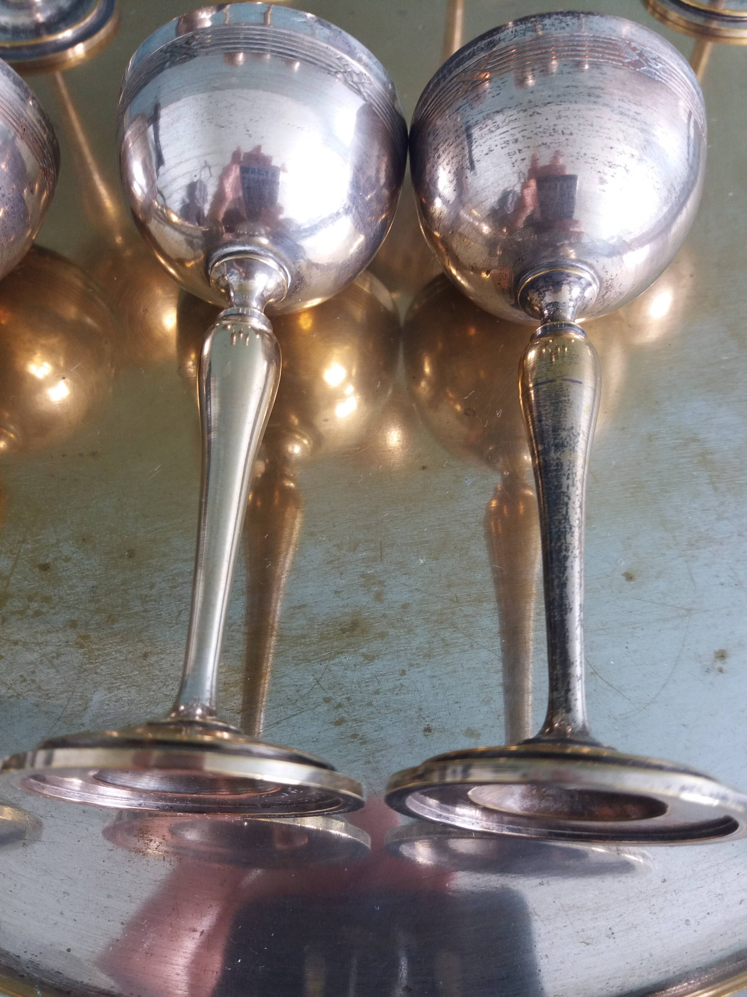 Silver-plated liqueur set