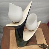 Very beautiful vintage design lamp from the 50s in iridescent ceramic VERCERAM