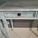 Desk / console painted and patinated 2 drawers