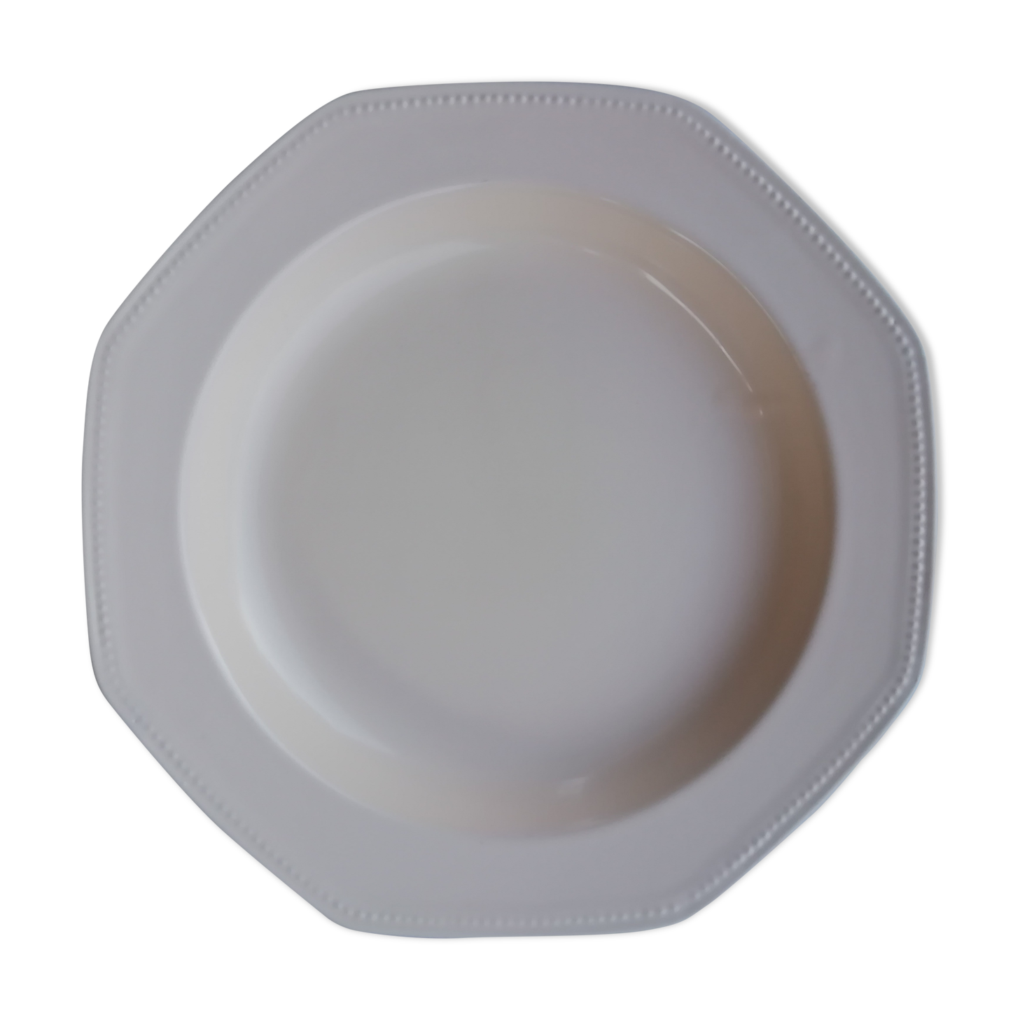 Plat octogonal rose poudré