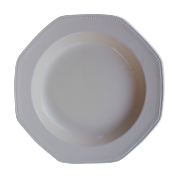 Plat octogonal rose poudré