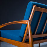 Model 121 Paper Knife Easy Chairs and Sofa by Kai Kristiansen for Magnus Olesen, 1960s, Set of 3