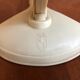 Old world map ms globe metal + bakelite base white vintage cream