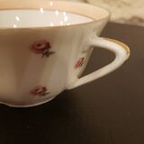 Set of 8 Limoges porcelain cups and 12 saucers