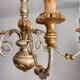Antique gilded silver chandelier Florentine Rococo Louis XV Italy