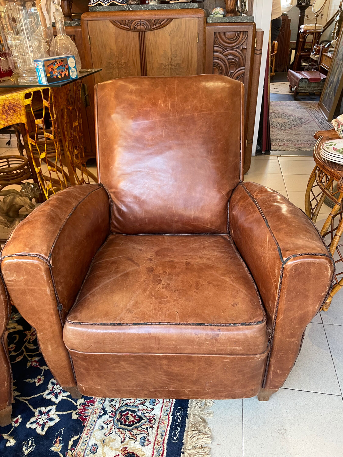 Paire de fauteuils club