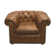 Fauteuil Chesterfield en cuir