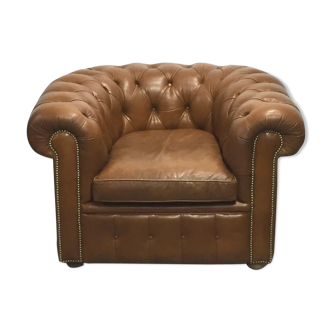 Chesterfield leather armchair