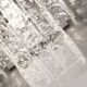 Transparent and hammered strips “listelli ” murano glass chandelier