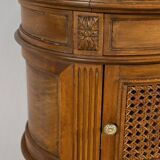 Small Beech Drum Table, Louis XVI style – 1920