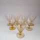 Set of 8 antique engraved wine glasses
