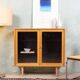 Vintage display cabinet, chest of drawers, sideboard, oak, Danish Mid Century